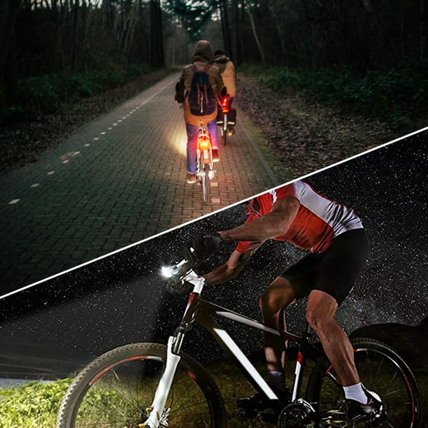 Juego de Luces Delanteras y Traseras LED para Bicicletas para Ciclismo  Nocturno Irfora Luz de la Bici