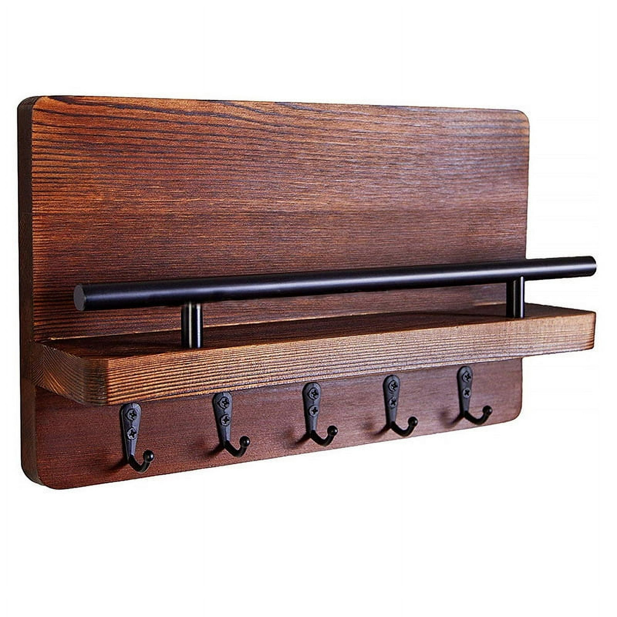 Portallaves de madera de parota veta horizontal 44X10 4 ganchos, colgador  de llaves de pared para muros porta llaves perchero : : Hogar  y Cocina