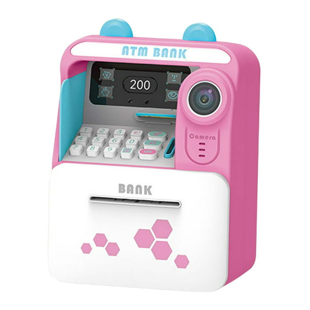Hucha electrónica mini cajero automático para niños y bebés, caja de ahorro  de dinero, caja de ahorro de dinero, bloqueo de código de contraseña para