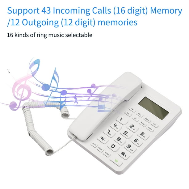 Teléfono con botón grande para personas mayores, teléfono con cable TelPal  y teléfono fijo, teléfono con cable manos libres con un solo toque SOS