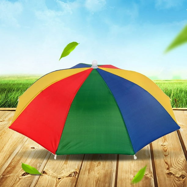 Eigraketly Umbrella Hat Waterproof Headwear Universal Outdoor