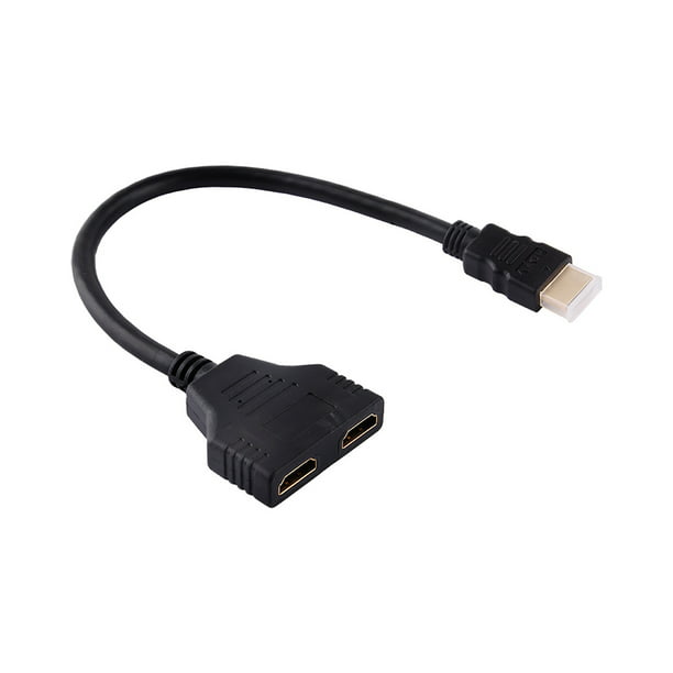 Cable Divisor HDMI 1080P HDMI Macho a Doble HDMI Hembra Cable Adaptador de  Divisor de 1 a 2 vías para TV HD, 1 HDMI Macho a 2 Cables divisores HDMI  Hembra Splitter