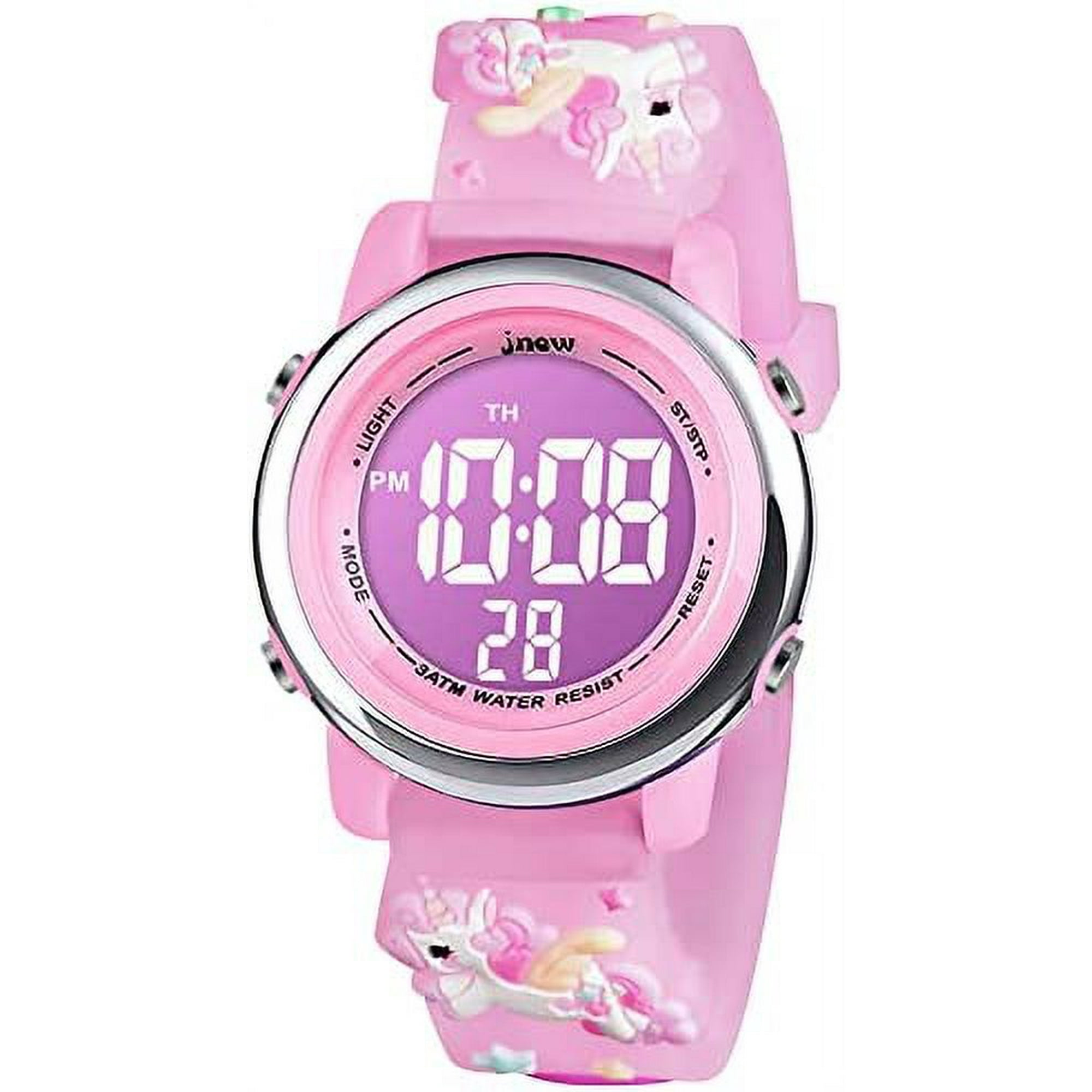 Mamiddle Reloj Deportivos Digital para Niño Niña Reloj Infantil Impermeable  3ATM con Alarma Fecha Cronómetro 7 Luces traseras LED (Unicornio Rosa) :  : Moda