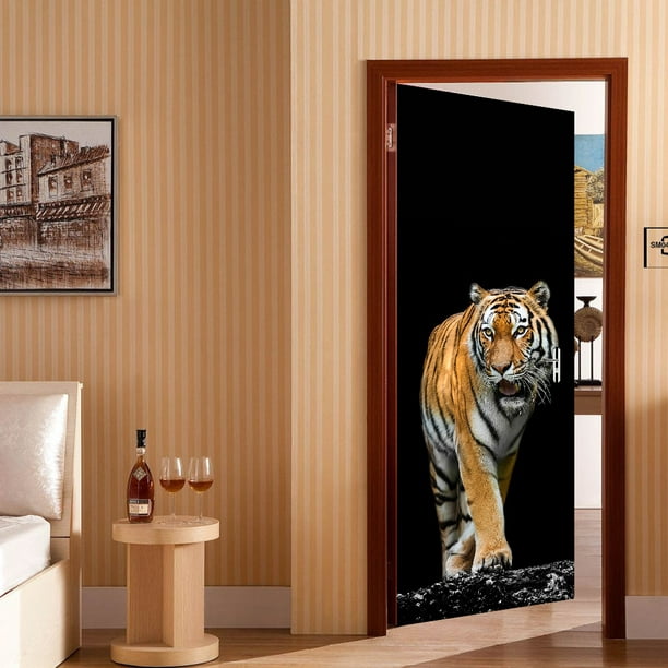 Pegatina de pared de tigre 3D con ventana rota, decoración de pared de  tigre 3D, para el hogar, sala de estar, dormitorio, oficina, pasillo