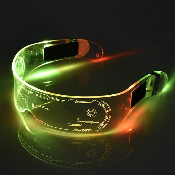 Gafas LED estilo futurista para fiestas