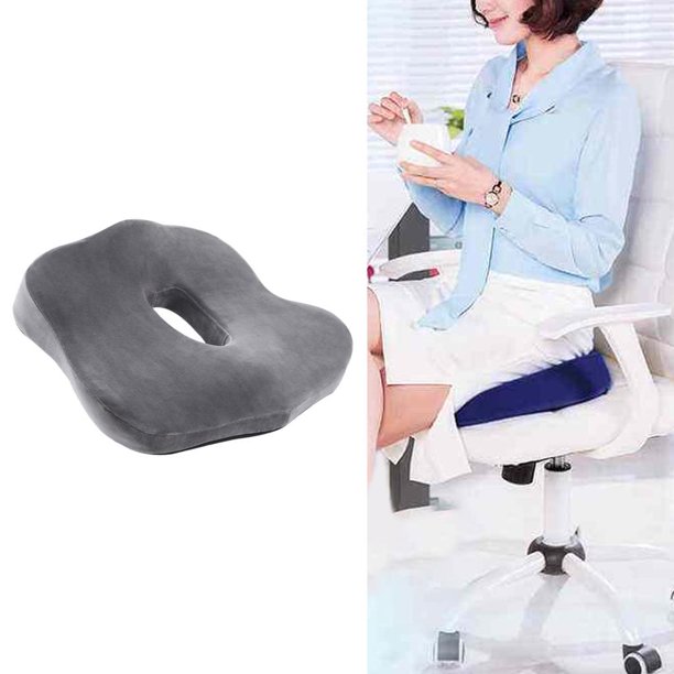 Cojín ortopédico de espuma viscoelástica para silla de oficina para mujer,  cojín de asiento para glúteos