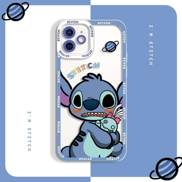 Disney Funda Xiaomi Mi 12 Lite 5G Stitch Azul Lilo & Stitch Transparente