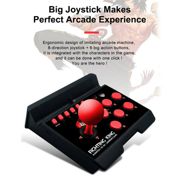 Joystick Arcade Retro 4-en-1 con estación de juegos, controlador turbo con  conexión USB por WDOplteas