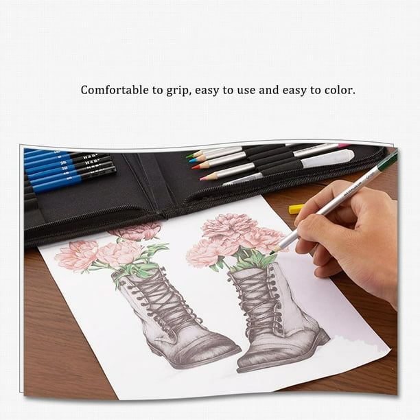 TFixol H & B 71pcs/set Kit de dibujo profesional Lápices de dibujo Dibujo  artístico TFixol pluma de dibujo