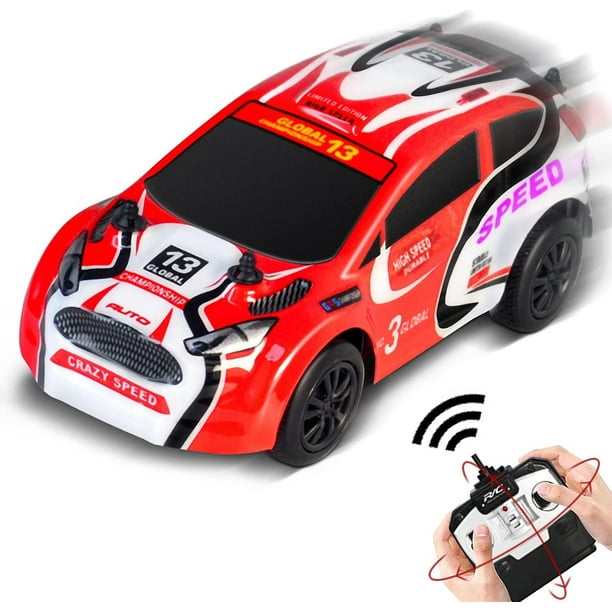 Coche de carreras con control remoto, 2wd 2,4 GHz 1:28, juguetes de coches  Rc de alta velocidad para niños y niñas, coches Rc Mini Race rápidos para  niños, regalos navideños de cum