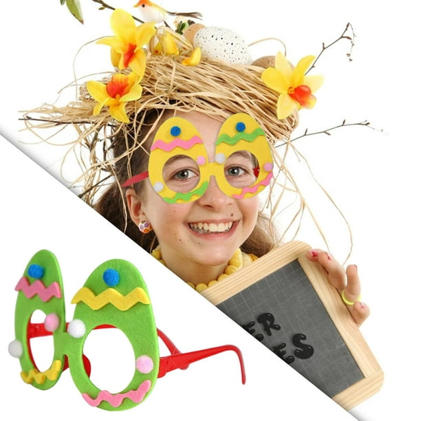 de Pascua no tejida regalos para niño accesorios de disfrace accesorios para  fotografía, DIY, novedad para de Pascua, favore Verde Yotijar Anteojos de  Pascua