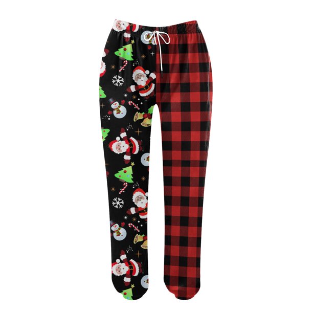 Gibobby pantalones negros mujer Pantalones de chándal con estampado  navideño para mujer, bolsillos, Gibobby