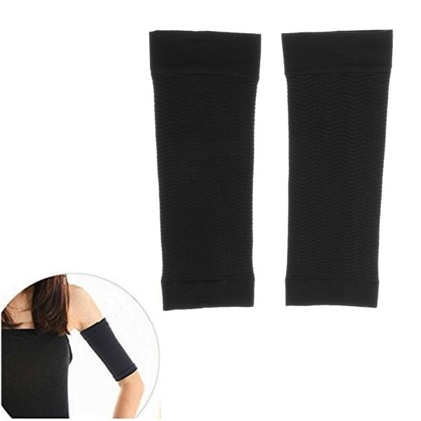 2 pares de mangas elásticas de compresión para mujer, pérdida de peso,  calorías, adelgazante, moldeador de brazos, cinturón de compresión  adelgazante