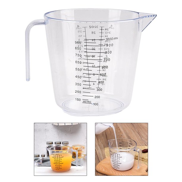 Vaso medidor de plástico Jarra Vierta Caño Superficie Contenedor Utensilios  de cocina (500ML Ndcxsfigh Nuevos Originales