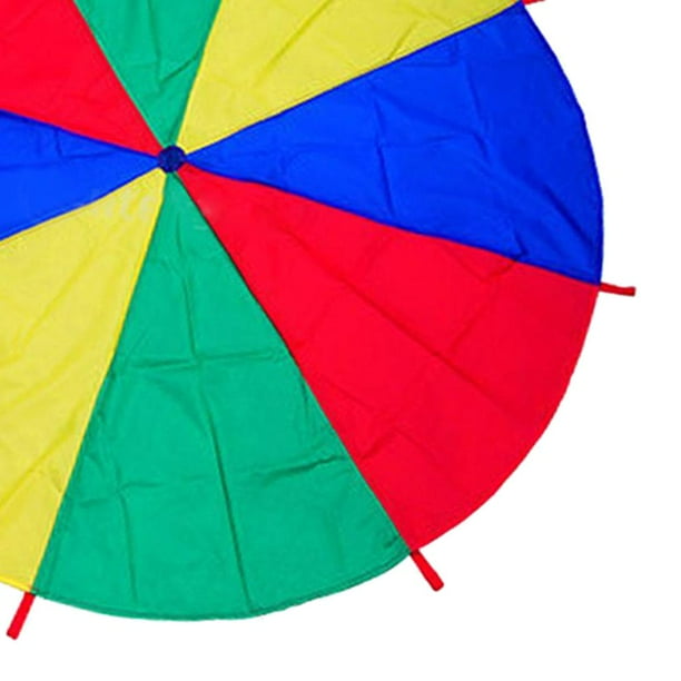 Paracaídas de 9 pies para niños, juego de paracaídas con 8 asas, juguete  multicolor de paracaídas para interiores, juegos cooperativos de paracaídas