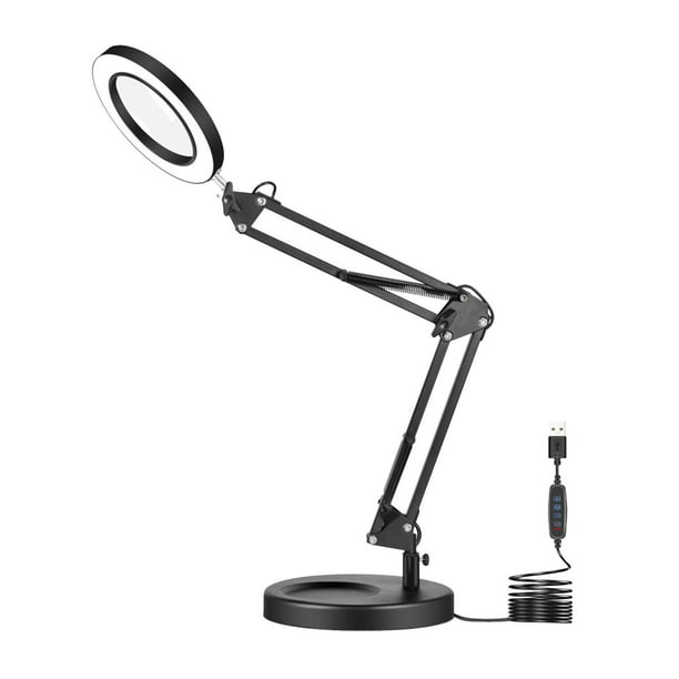 Lupa tipo lampara de escritorio con 2 aumentos MO-022 Verden
