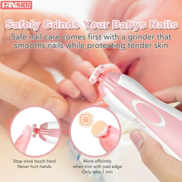Cortaúñas eléctrico para bebés, lima de uñas segura para bebés