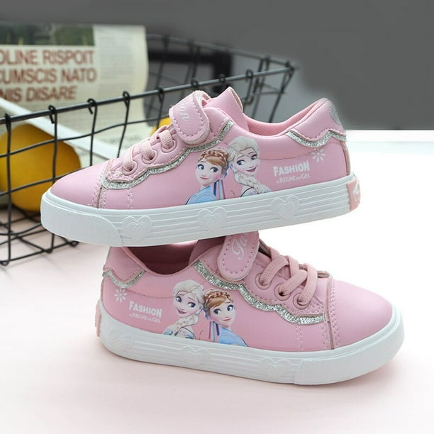 Moda princesa Elsa niñas zapatos niños moda dibujos animados niños