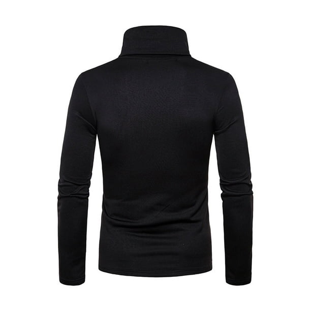 Hombre Invierno de Punto Cuello Vuelto Jersey Manga Larga Sólido Géneros  Tops <