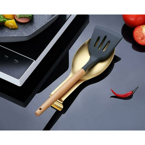 Soporte para cucharas de acero inoxidable, soporte para utensilios
