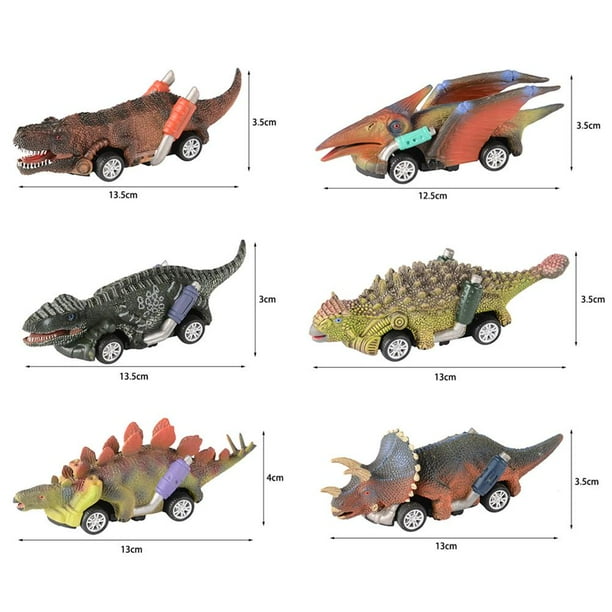 Juego De 6 Uds De Juguetes De Dinosaurios Para Niños De 2 A 8 Años, Juego  De Juguetes De Dinosaurios Para Tirar Hacia Atrás, Vehículos De Dinosaurios  Animales De Juguete Speravity FN006355-00