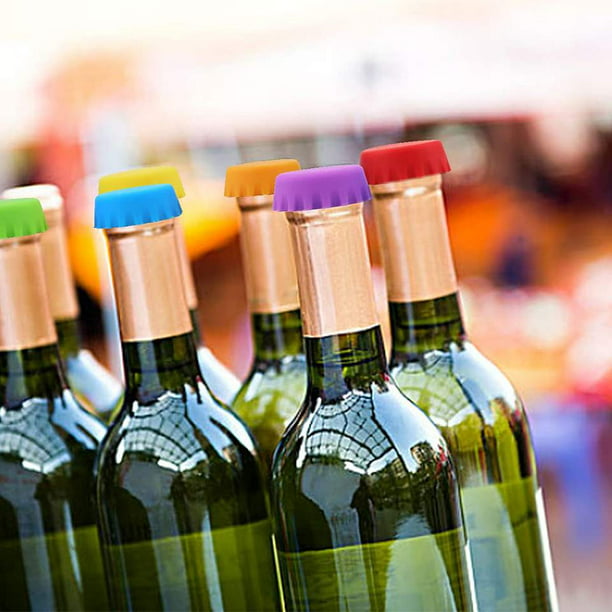  Tapón de vino 12 unidades – Tapones de vino para botellas de  vino – Tapón de vacío de goma resellable para preservar el sabor del vino –  Tapón de botella de