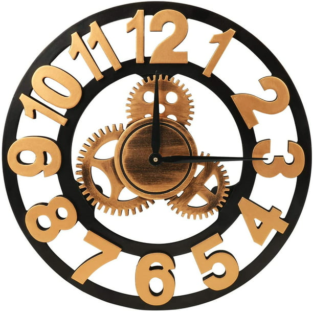 Reloj de pared adhesivo MARRÓN 40 cm