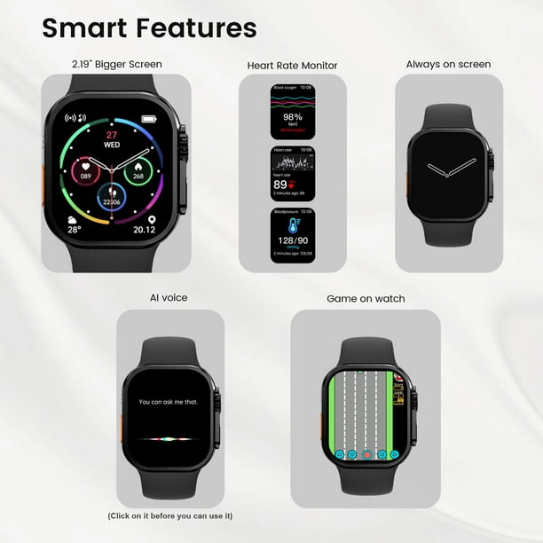 Smartwatch Mujer Hombre Reloj Inteligente Bt Llamadas Alexa