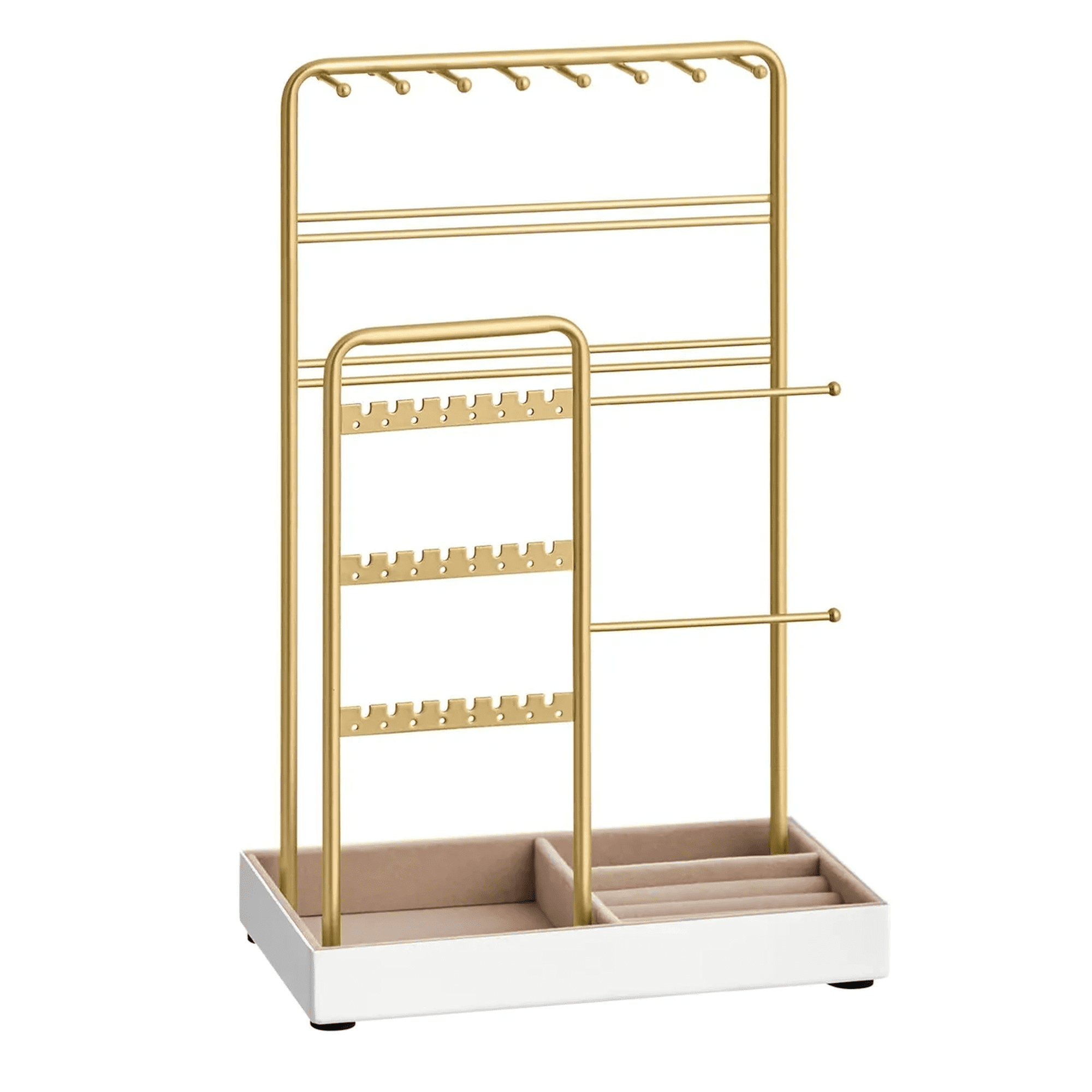 Expositor de joyas, soporte para joyas, organizador xtellar dorado