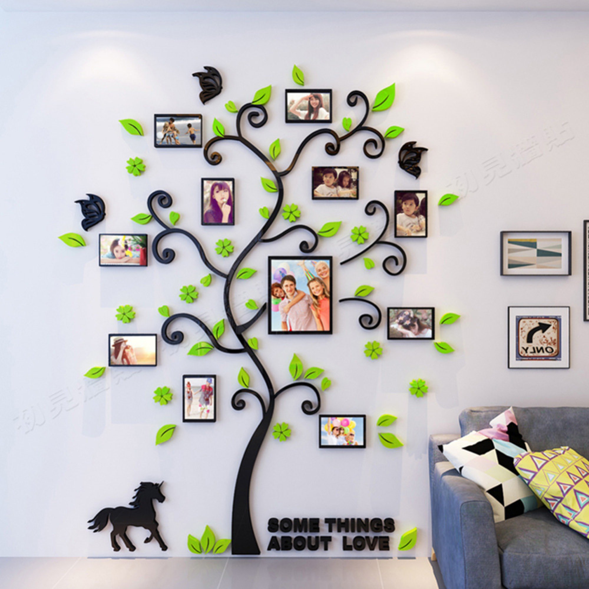 Calcomanías de pared creativas 3D decorativas para árbol