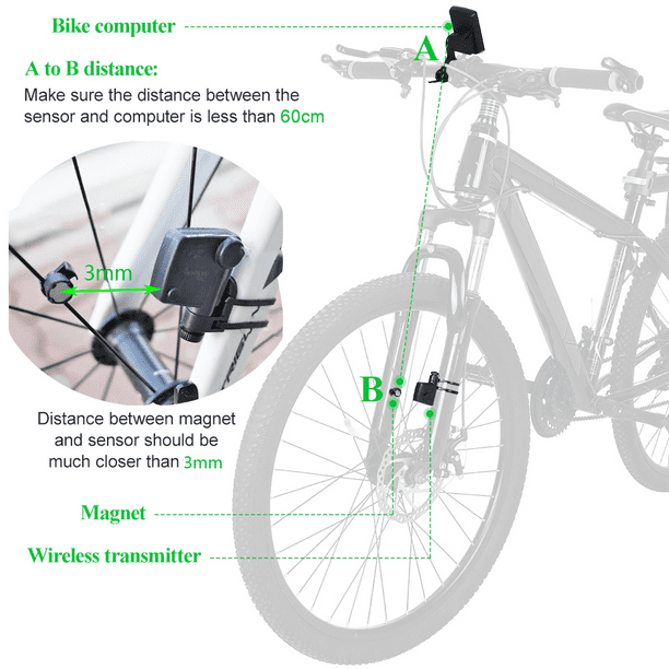 Velocímetro Bicicleta TFixol Fondo Negro y Blanco digital TFixol