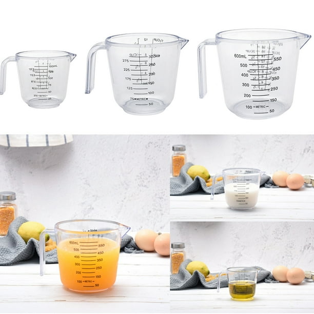 Kit de vasos medidores cocina cocina juego de herramientas marca de  unidades acero inoxidable práctico