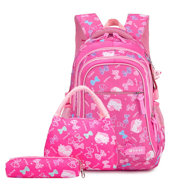 Mochilas escolares Mochila para niñas y niños con bolsa de para lápices para estudiantes de 7 a 16 años - Mochila 1, rosa roja TUNC Sencillez | Walmart en línea
