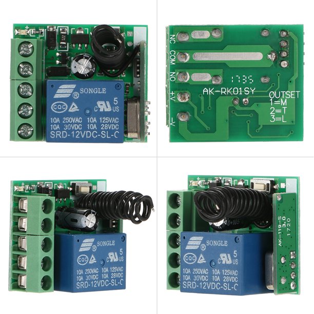 12V Interruptor Remoto De Rele Interruptor De Control Remoto Inalambrico Rf  M