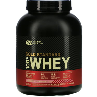 GOLD STANDARD % 1OO WHEY DELICIOUS STRAWBERRY 5 LBS OPTIMUM NUTRITION GOLS STANDARD %100 WHEY DELICIOUS STRAWBERRY