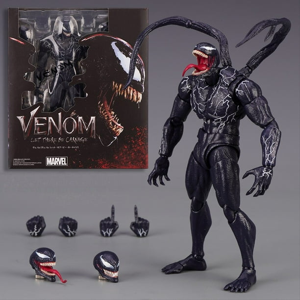 Marvel Venom Figura de acción, todas las articulaciones Figuras de juguetes  móviles Modelo coleccionable de Venom con accesorios reemplazables Regalo  para fanáticos