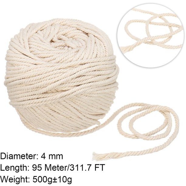 Cuerda macramé 3mm 180m algodón beige