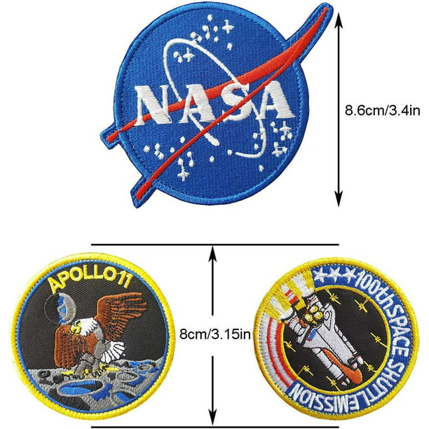 Parche bordado con forma de NASA de 6 piezas Parche para planchar/Coser  insignia para astronauta Espacio Disfraces Chaqueta de disfraces Parche de  bandera táctica de costura TUNC Sencillez