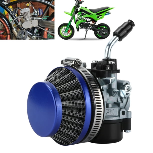Carburador de motocicleta con filtro de aire de repuesto para motores de 2  tiempos 49cc 66cc 70cc 80cc