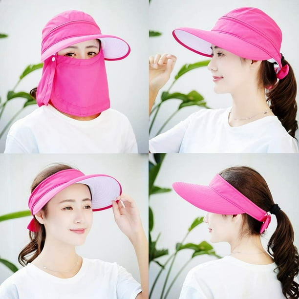 Al aire libre UPF 50+ protección solar UV impermeable transpirable cara  cuello solapa cubierta plegable sombrero para el sol para hombres/mujeres