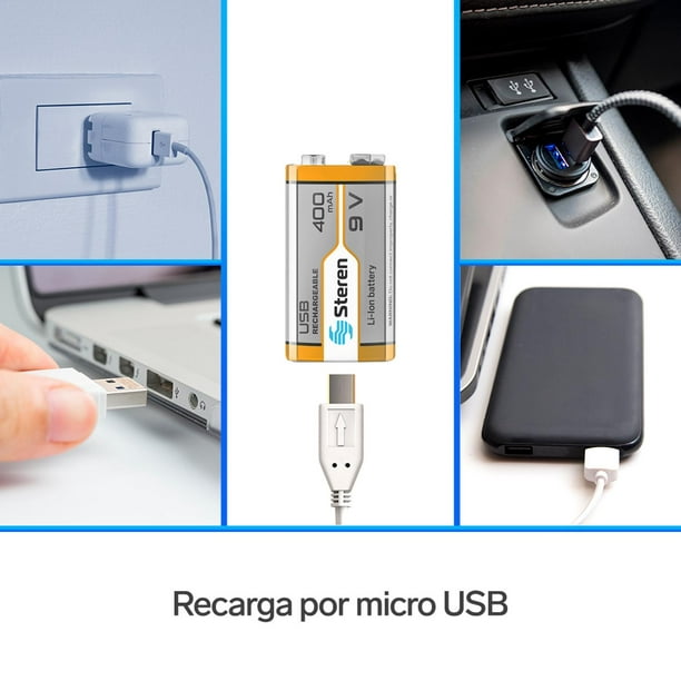 Pilas recargables por USB MicroBatt