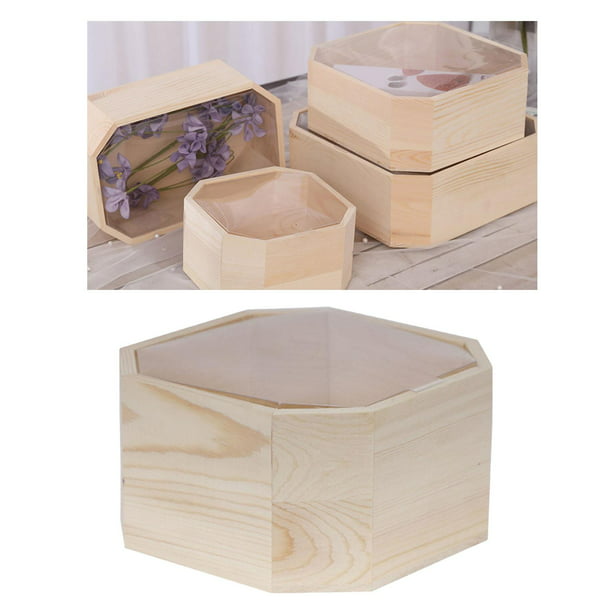 Caja de pañuelos de madera en blanco para bricolaje, caja de pañuelos de  madera sin terminar, dispensador de pañuelos hecho a mano, caja de papel