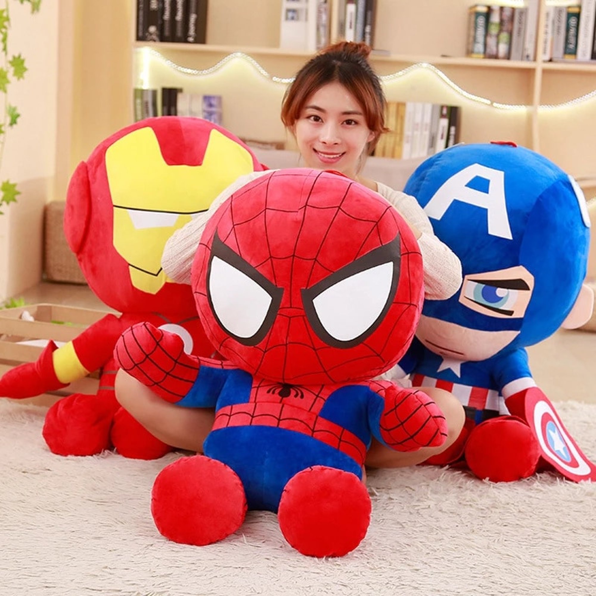 20-30cm Marvel Avengers Spiderman Stand Squat Super Hero Plush Peluche Soft  Stuffed Toys Dolls Christmas Birthday Gift for Kids - AliExpress