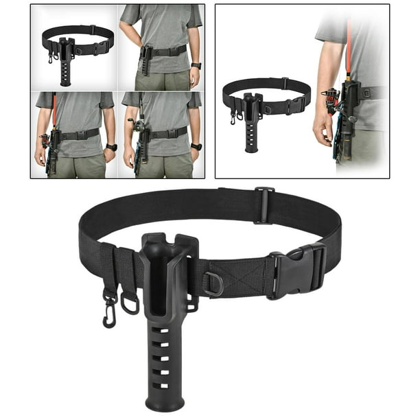 Cinturón de soporte para caña de pescar, soporte de cinturón de lucha de pesca  ajustable cintura de pie Negro Sharpla Cinturón de soporte para caña de  pescar