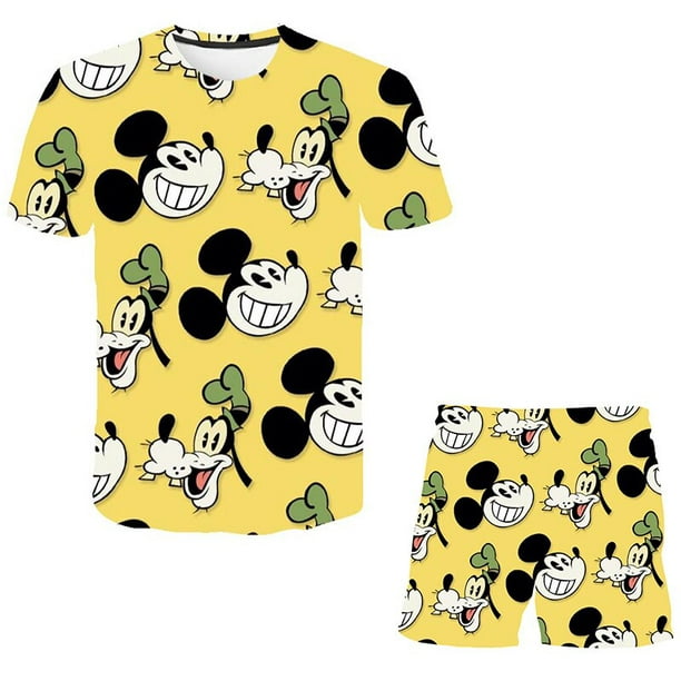Nota Impermeable promedio Ropa de bebé Mickey, conjuntos de ropa de verano para niños, camisetas de  moda + Mickey Mouse, traje corto de 2 uds, ropa de Mickey Mouse para niños,  3T Gao Jinjia LED 