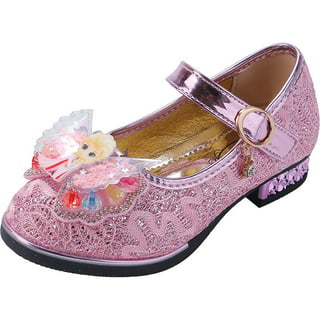 Sandalias de Disney para niñas, zapatos de princesa Elsa Frozen 2, zapatos  de cristal para niñas pequeñas, zapatos de tacón alto para niños, zapatos  de espectáculo de pasarela, plantilla 29 de 19,1