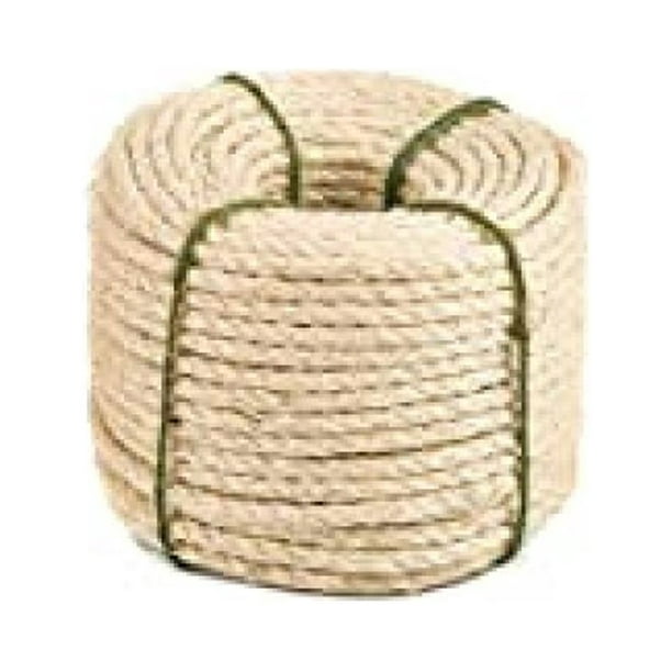 Cuerda de sisal para rascador de gatos, 3/10 pulgadas, 50 pies, cuerda de  cáñamo natural, cuerda gruesa para rascador de gatos para  interior/exterior