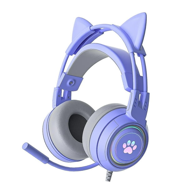 Auriculares Gamer Cat Ear Gaming con micrófono, auriculares para ordenador  con luz Rgb para ordenador portátil, Pc, Ps4/5, Xbox (hy) YONGSHENG  8390605885914