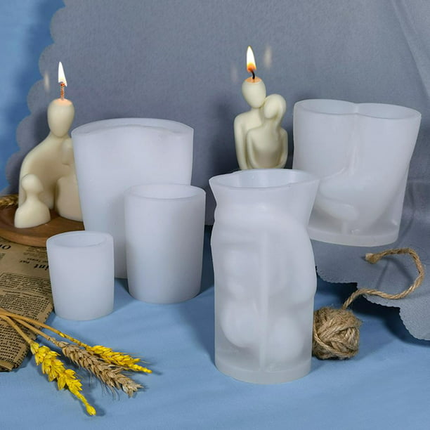 Moldes de silicona para velas 3D, madre e hija, pareja, madre sosteniendo  bebé, hecho a mano, molde de jabón decorativo educativo, adorno corporal