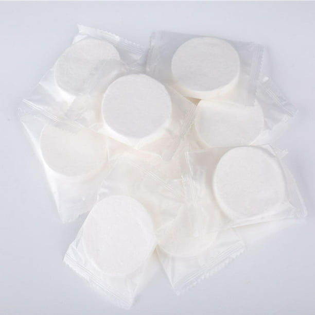 Tabletas de toalla comprimidas – Toallitas reutilizables para camping,  simplemente añade agua, toalla de cara comprimida de gránulos, toalla de  baño